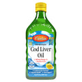 Carlson Cod Liver Oil 1100 mg Omega-3s + Vitamins A & D3 — Wild-Caught Nordic Arctic, Lemon, 500 mL