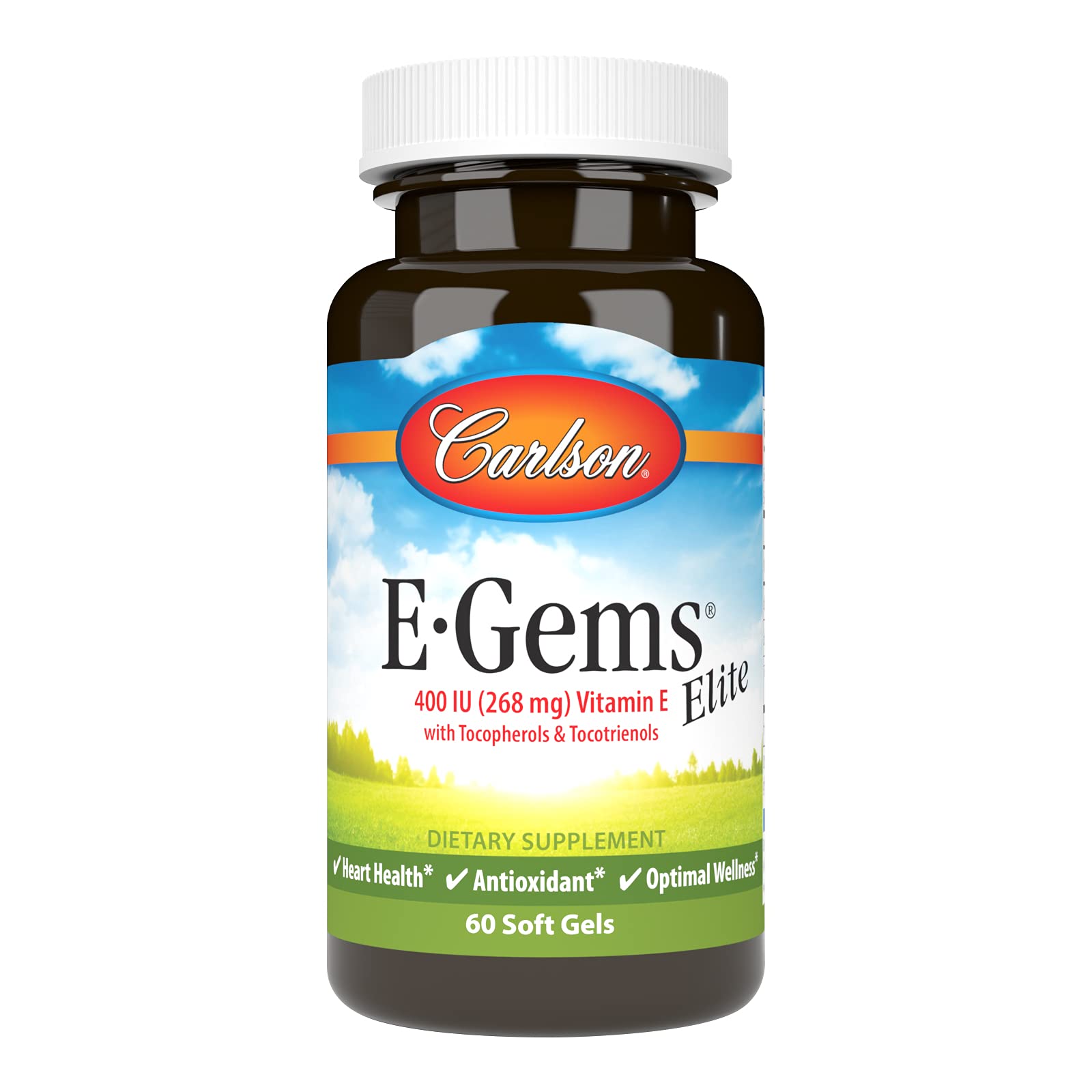 Carlson E-Gems Elite Vitamin E 400 IU | Tocopherols & Tocotrienols