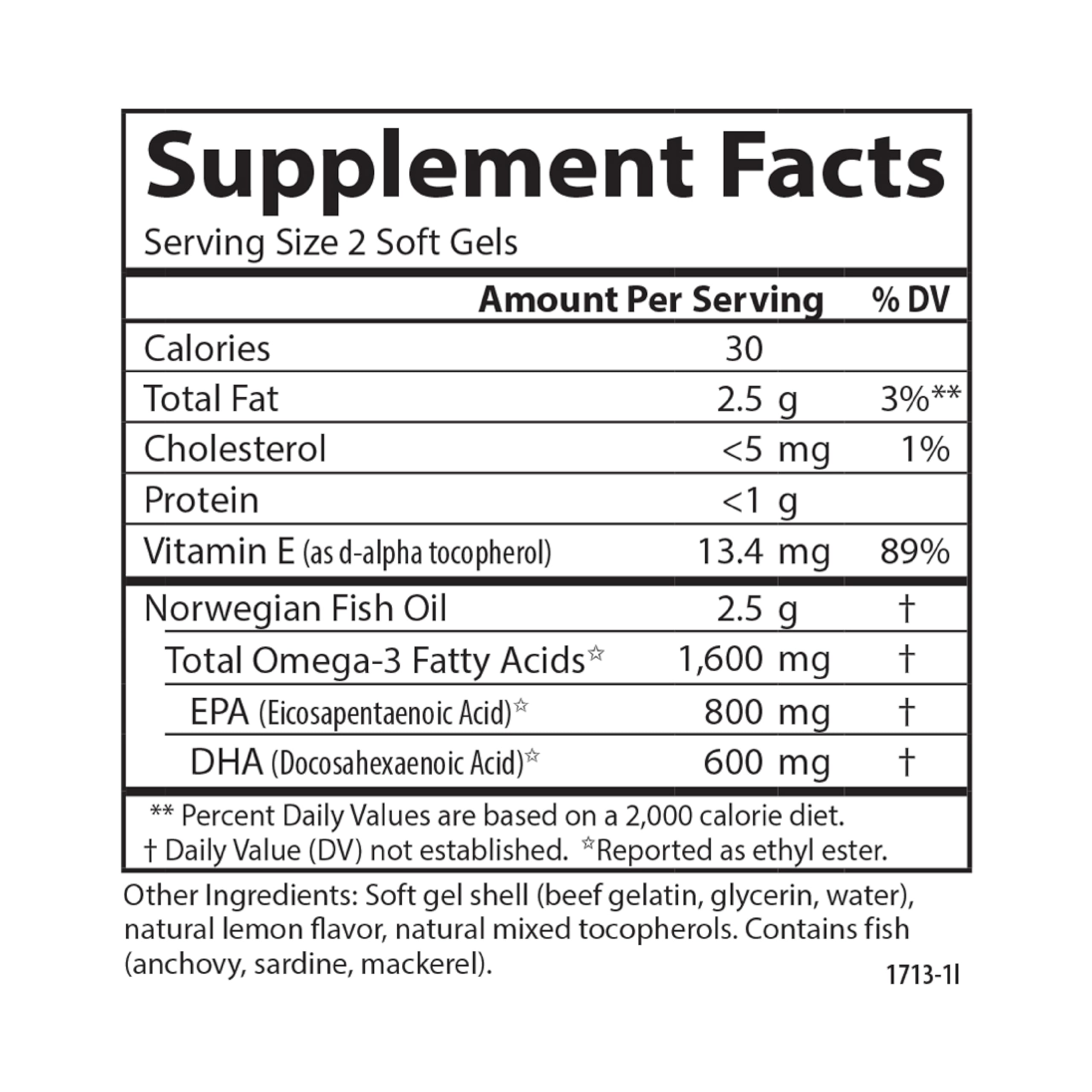 Carlson Elite Omega-3 Gems Lemon 1600 mg | Wild-Caught Norwegian Fish Oil, 240 Softgels