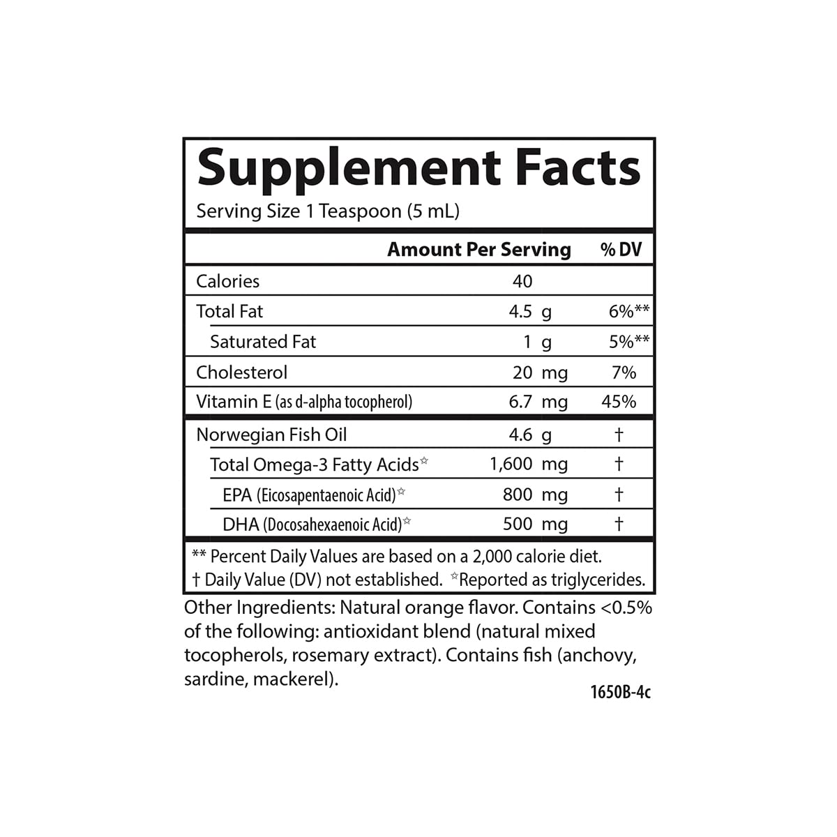 Carlson - The Very Finest Fish Oil, 1600 mg Omega-3, Orange, 6.7 Fl Oz