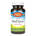 Carlson Grass-Fed Beef Liver - 60 Capsules | Iron & Copper for Energy & Blood Health