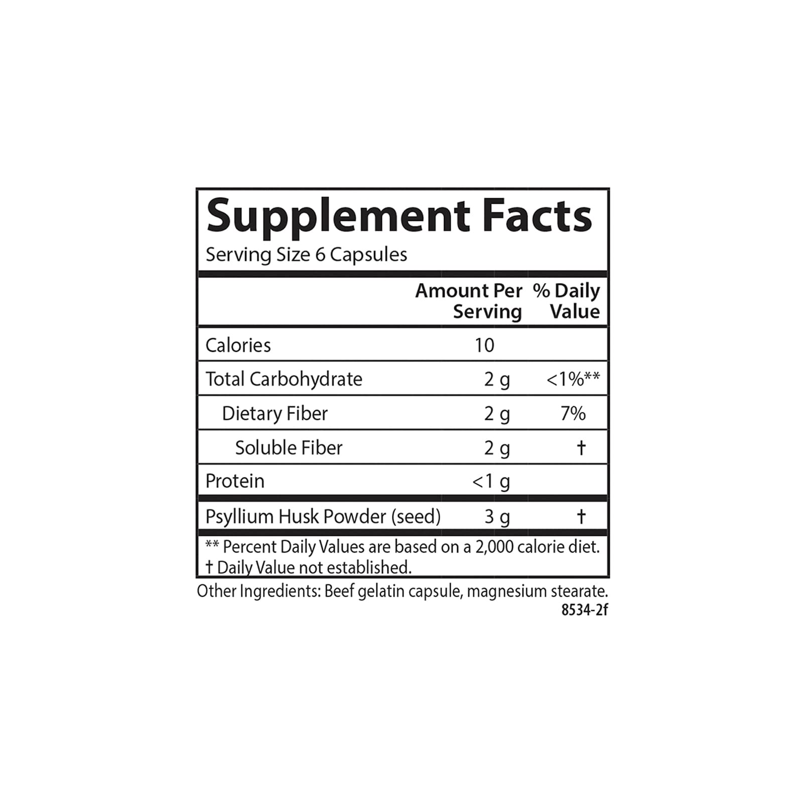 Carlson Hi-Fiber Psyllium Husk Capsules 3 g – Regularity, Colon Health & Heart Function | 100 Capsules