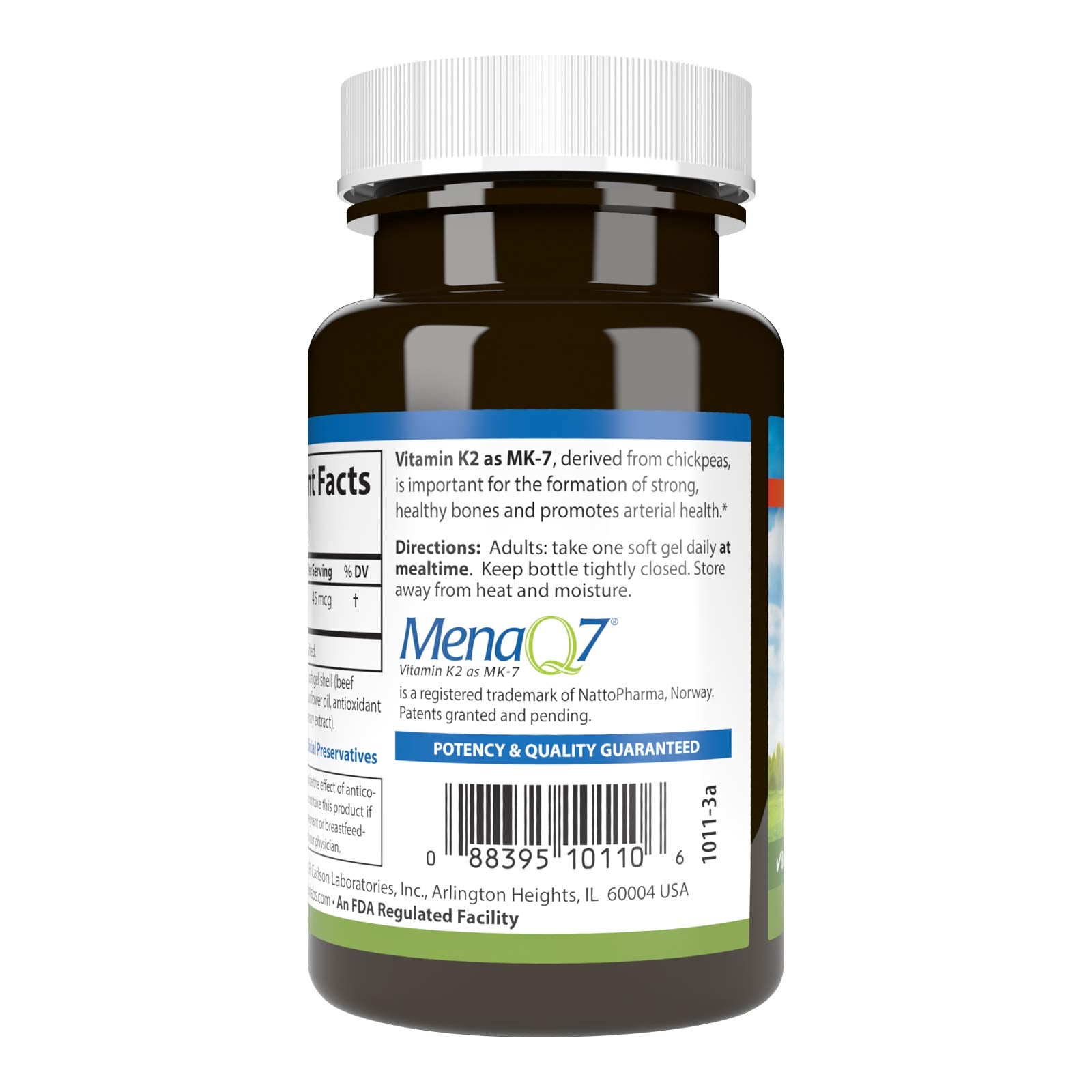 Carlson Vitamin K2 MK-7 45 mcg – 90 Softgels | Bone Support & Calcium Bioavailability
