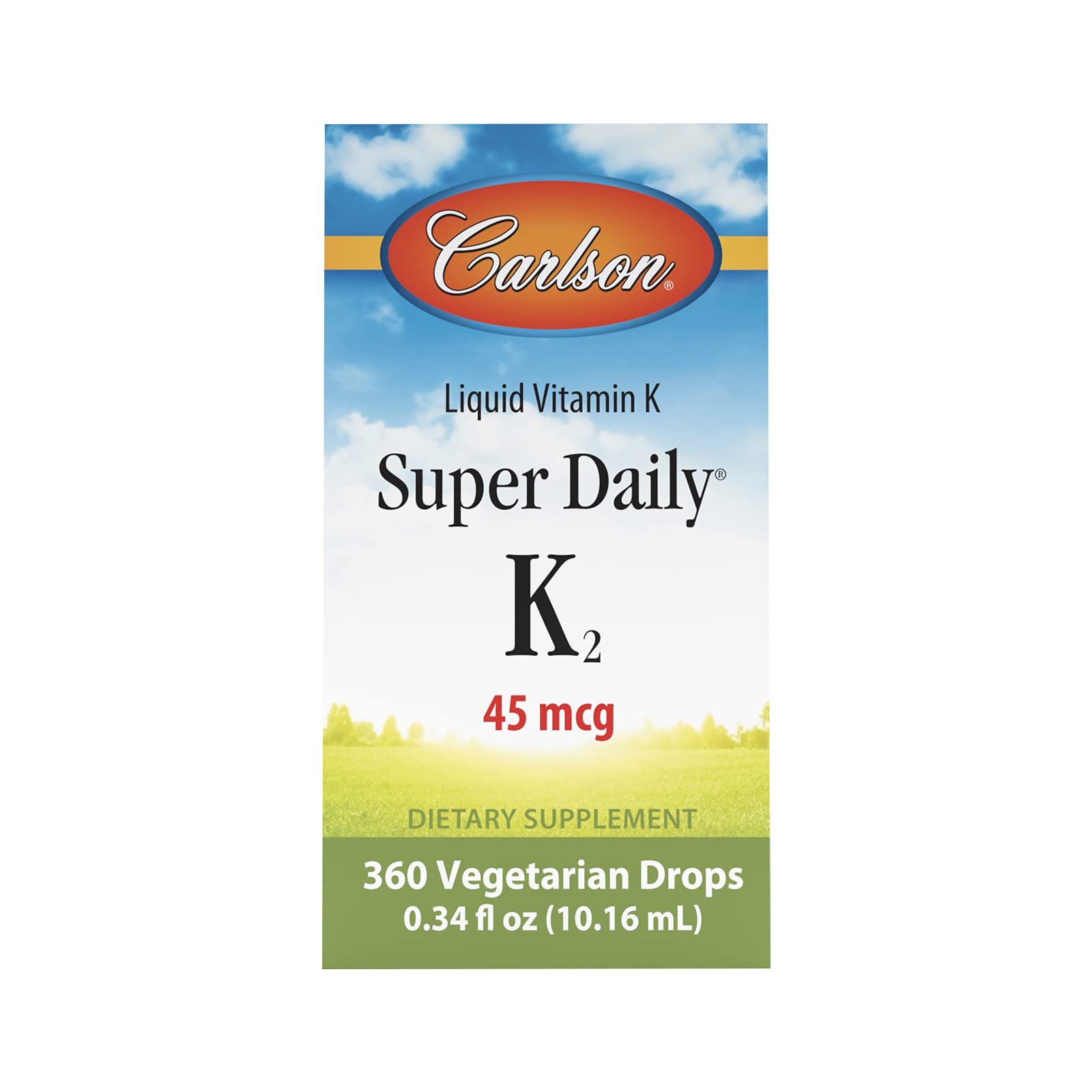 Carlson Super Daily K2 45 mcg MK-7 - Vitamin K2 Supplement