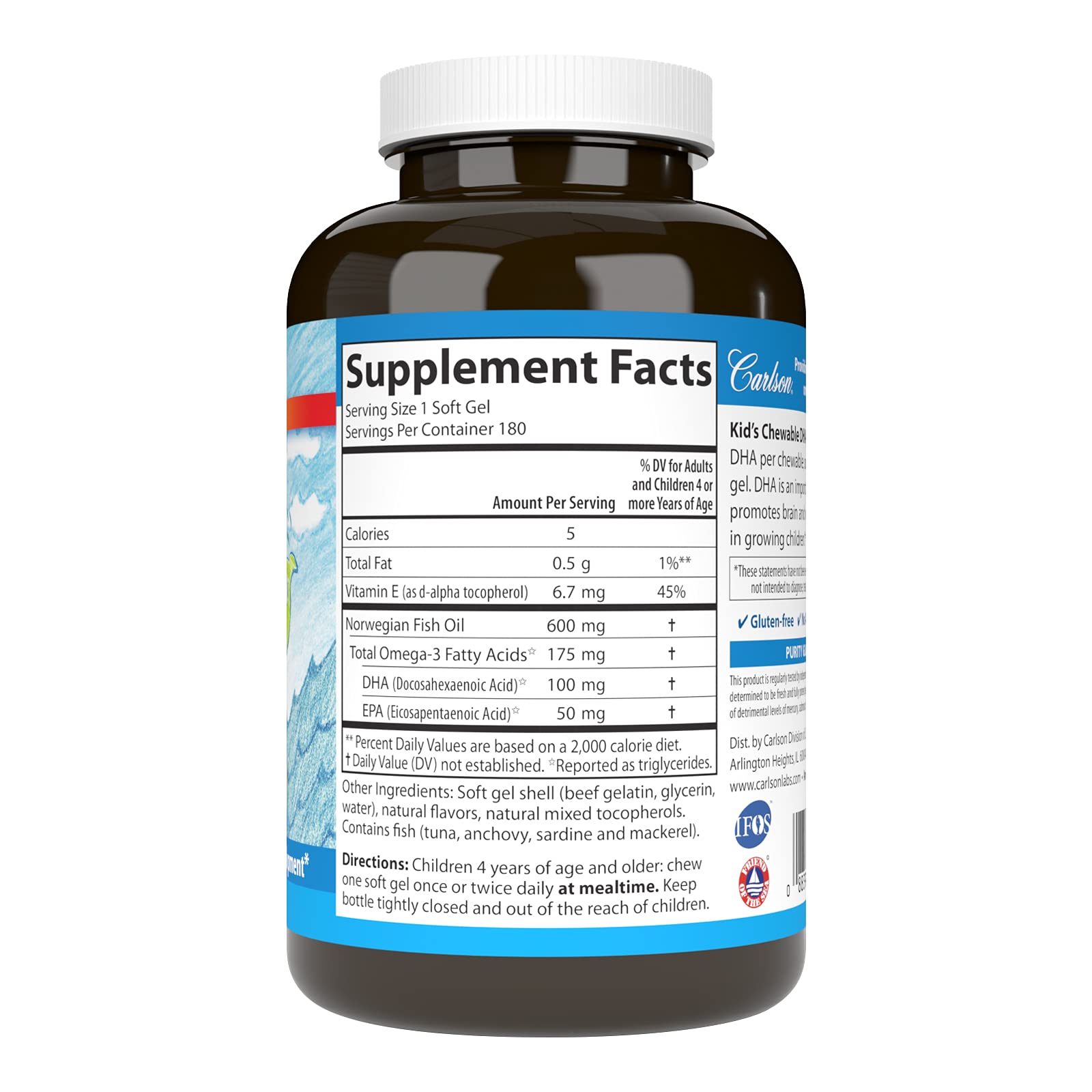 Carlson Kid's Chewable DHA 100 mg: Brain Health & Growth