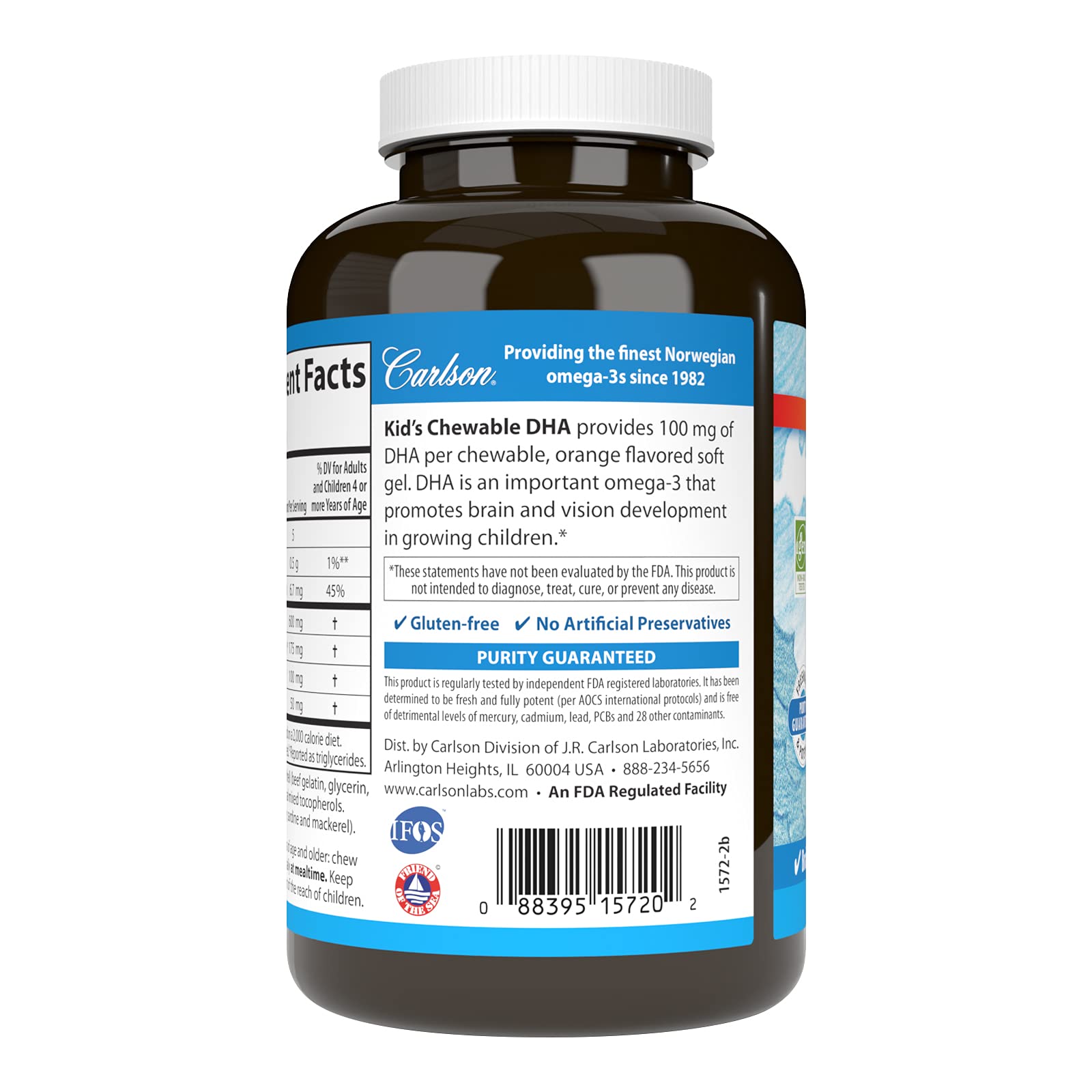 Carlson Kid's Chewable DHA 100 mg: Brain Health & Growth