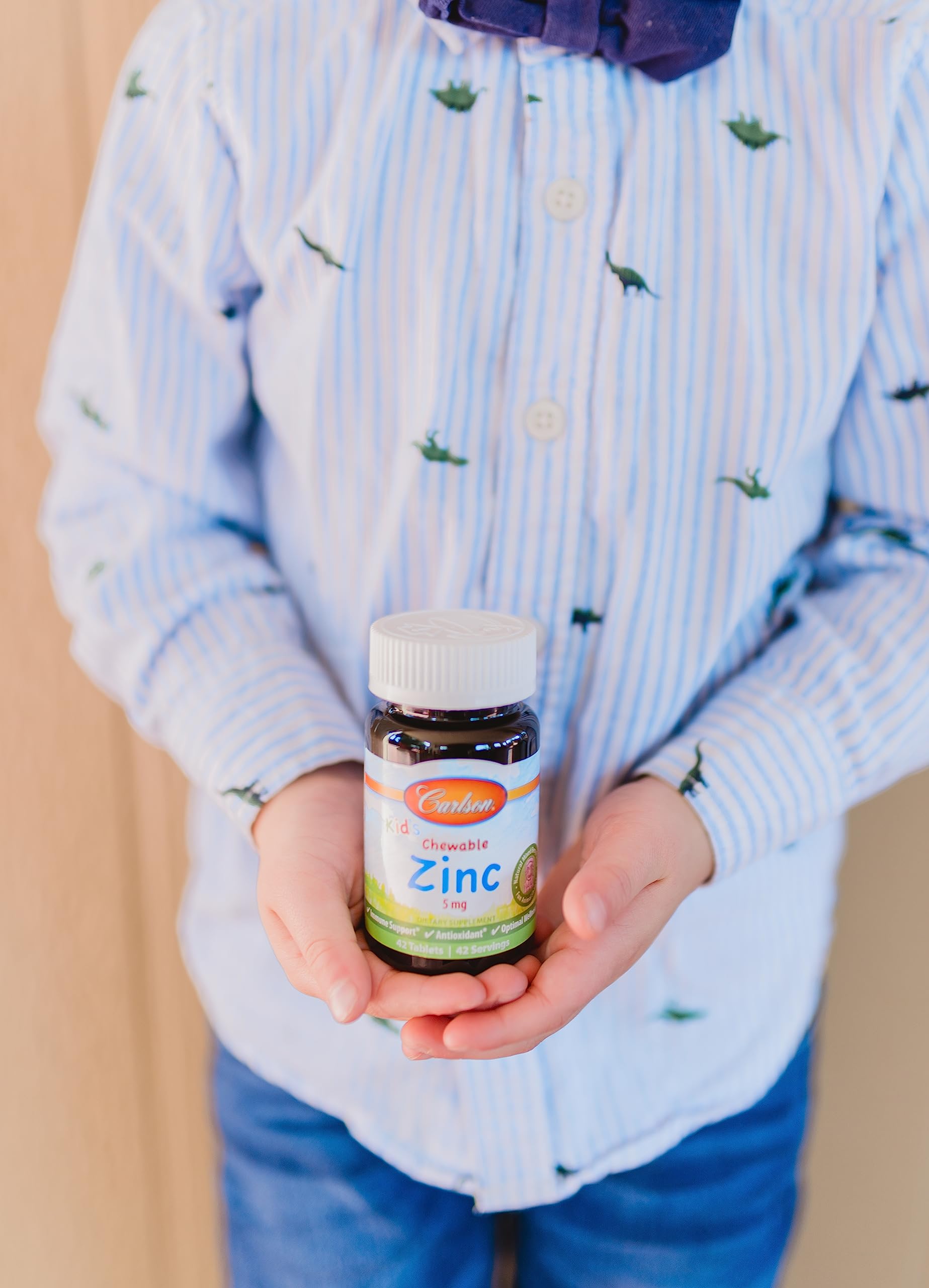 Carlson - Kid's Chewable Zinc 5 mg - Immune Support, Berry Flavor, 84 Tablets