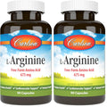 Carlson L-Arginine 675 mg – Supports Healthy Circulatory & Cardiovascular System | 90 Capsules (Pack of 2)