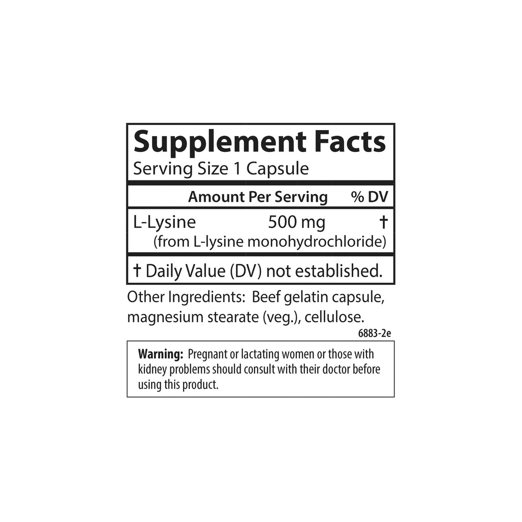 Carlson L-Lysine 500 mg – Supports Healthy Tissue & Muscle Development | 300 Capsules