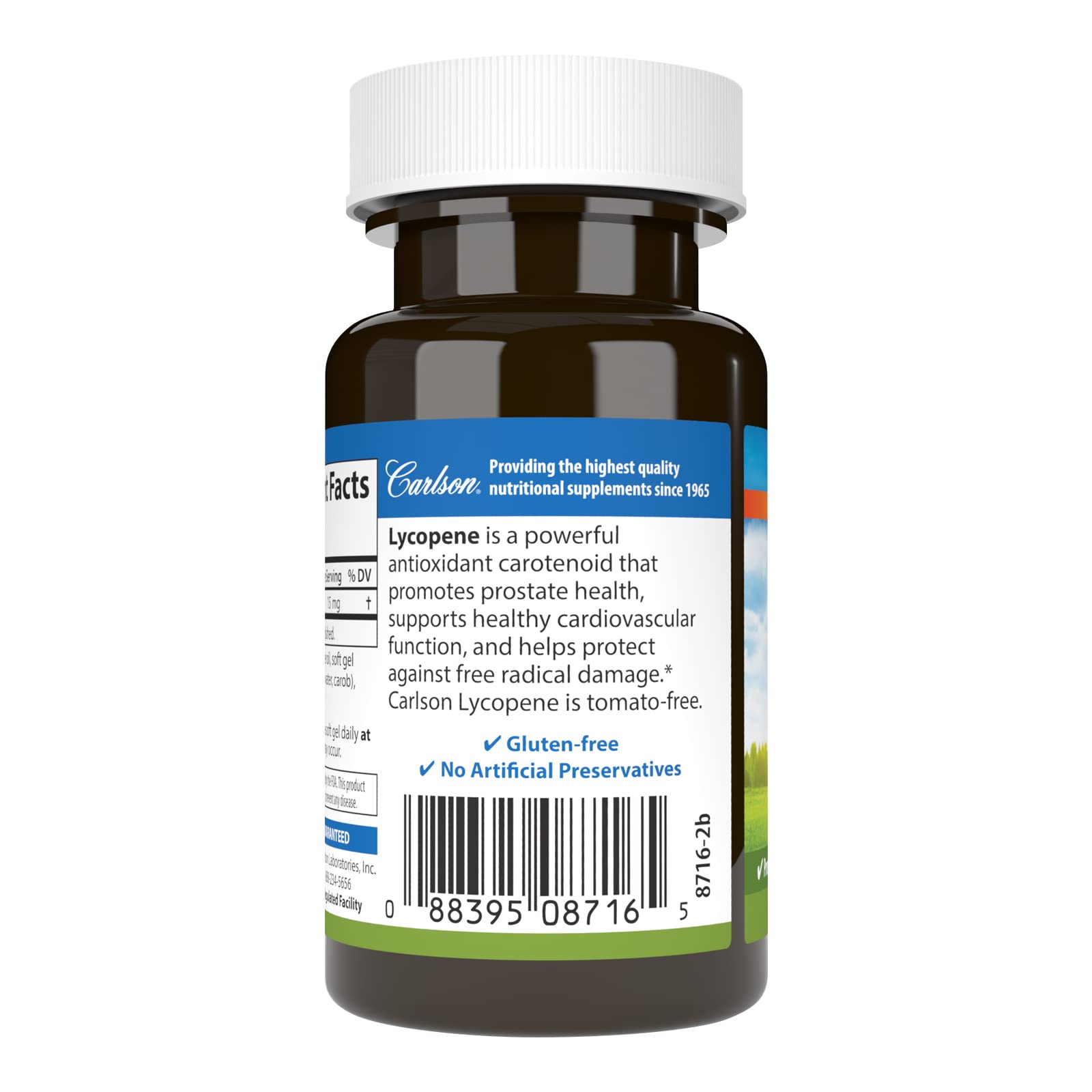 Carlson Lycopene 15 mg – Tomato-Free Prostate Health & Circulation (60 Softgels)