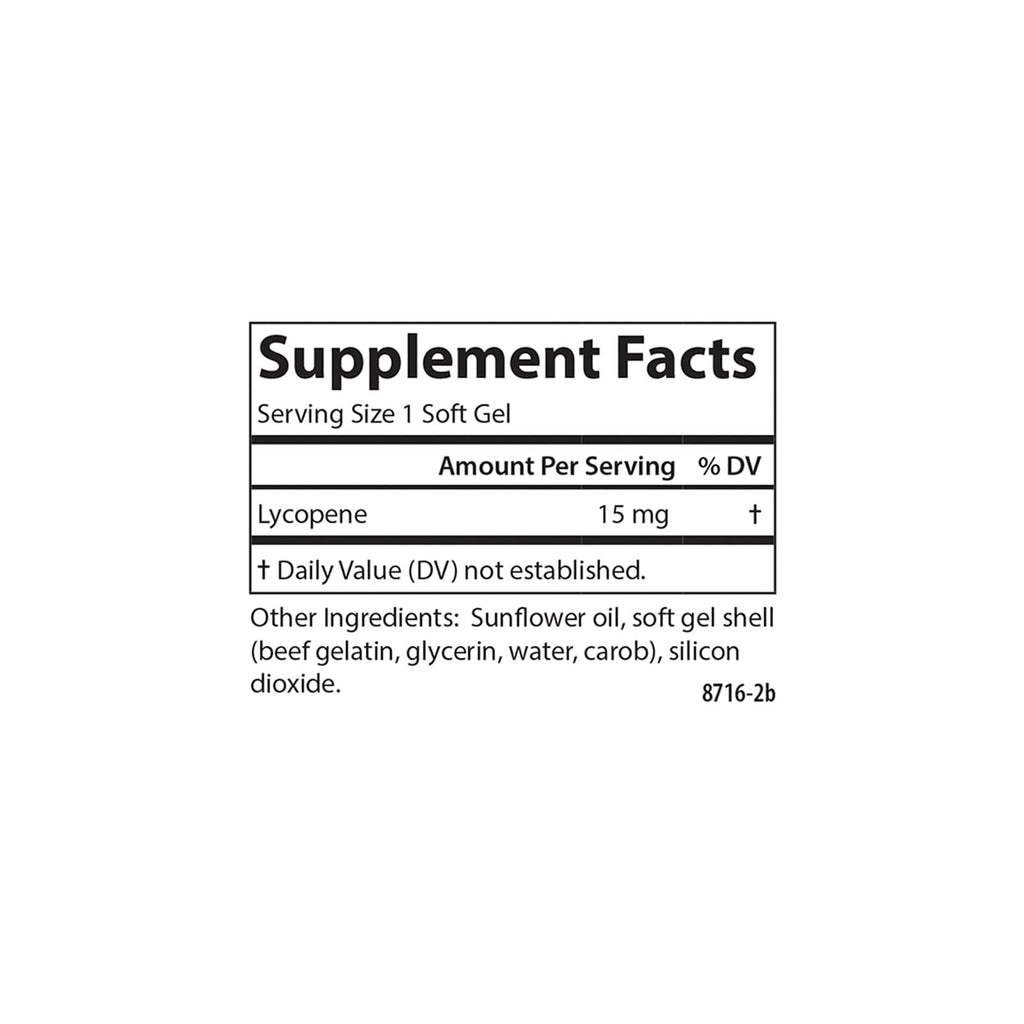 Carlson Lycopene 15 mg – Tomato-Free Prostate Health & Circulation Support (60 Softgels, Pack of 2)
