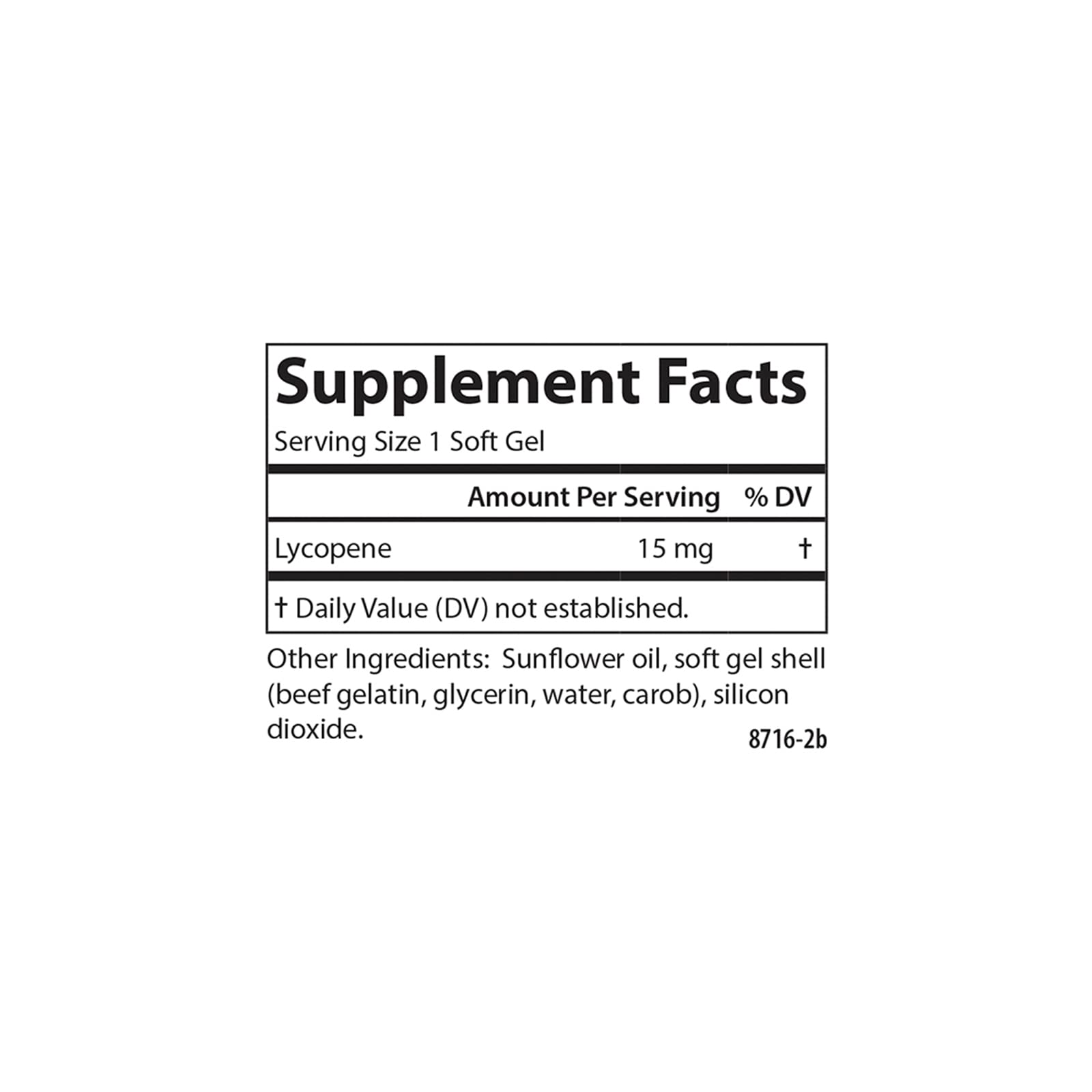 Carlson Lycopene 15 mg – Tomato-Free Prostate Health & Circulation Support (60 Softgels, Pack of 2)