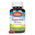 Carlson Magnesium Soft Chews 125 mg – Highly Absorbable for Muscle Relaxation & Overall Health | Berries & Creme Flavor, 40 Vegetarian Soft Chews