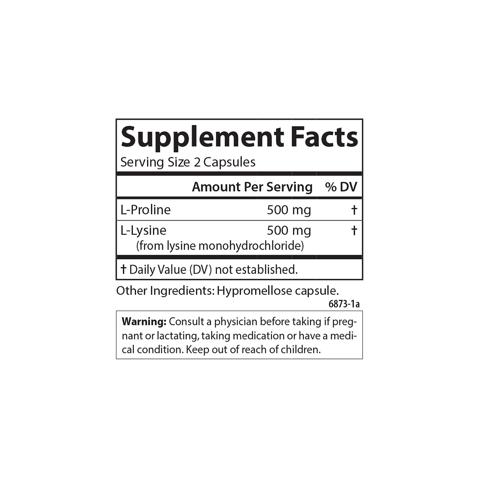 Carlson Pro-Rite: L-lysine & L-proline for Joint Support - 200 Capsules