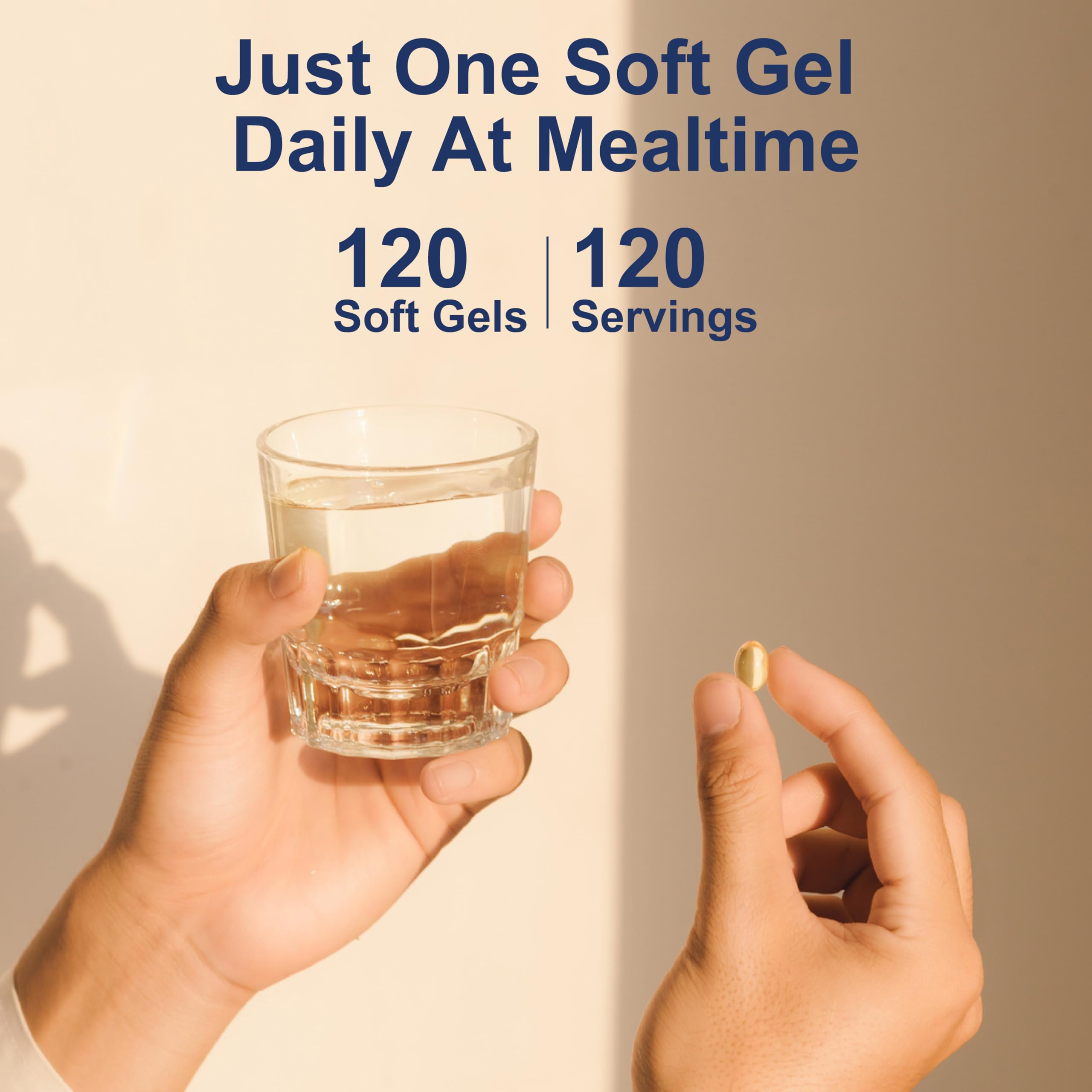 Carlson Solar D Gems - Vitamin D3 4000 IU + Omega-3 115 mg | Lemon Softgels
