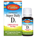 Carlson Super Daily D3 Drops – 2,000 IU per Drop, 365 Drops | Vitamin D3 Liquid