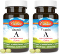 Carlson Vitamin A Palmitate 15000 IU (4500 mcg RAE) - Vision Health, Skin & Immune Support | 240 Softgels (Pack of 2)