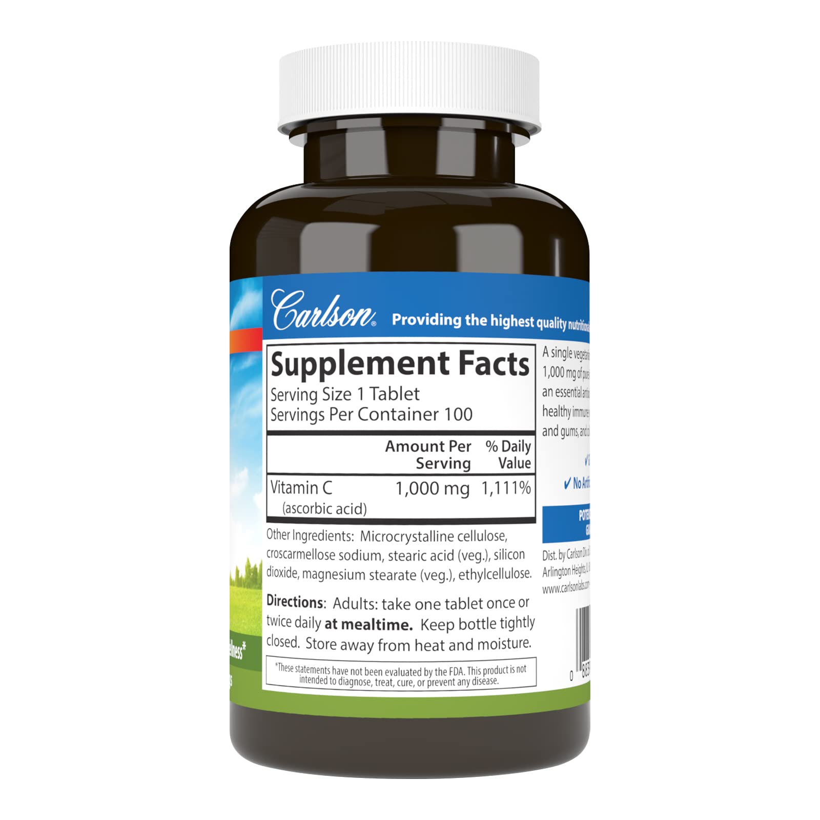 Carlson Vitamin C 1000 mg – 100 Count Pack of 2 | Immune Support