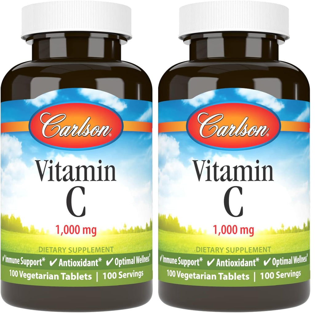 Carlson Vitamin C 1000 mg – 100 Count Pack of 2 | Immune Support
