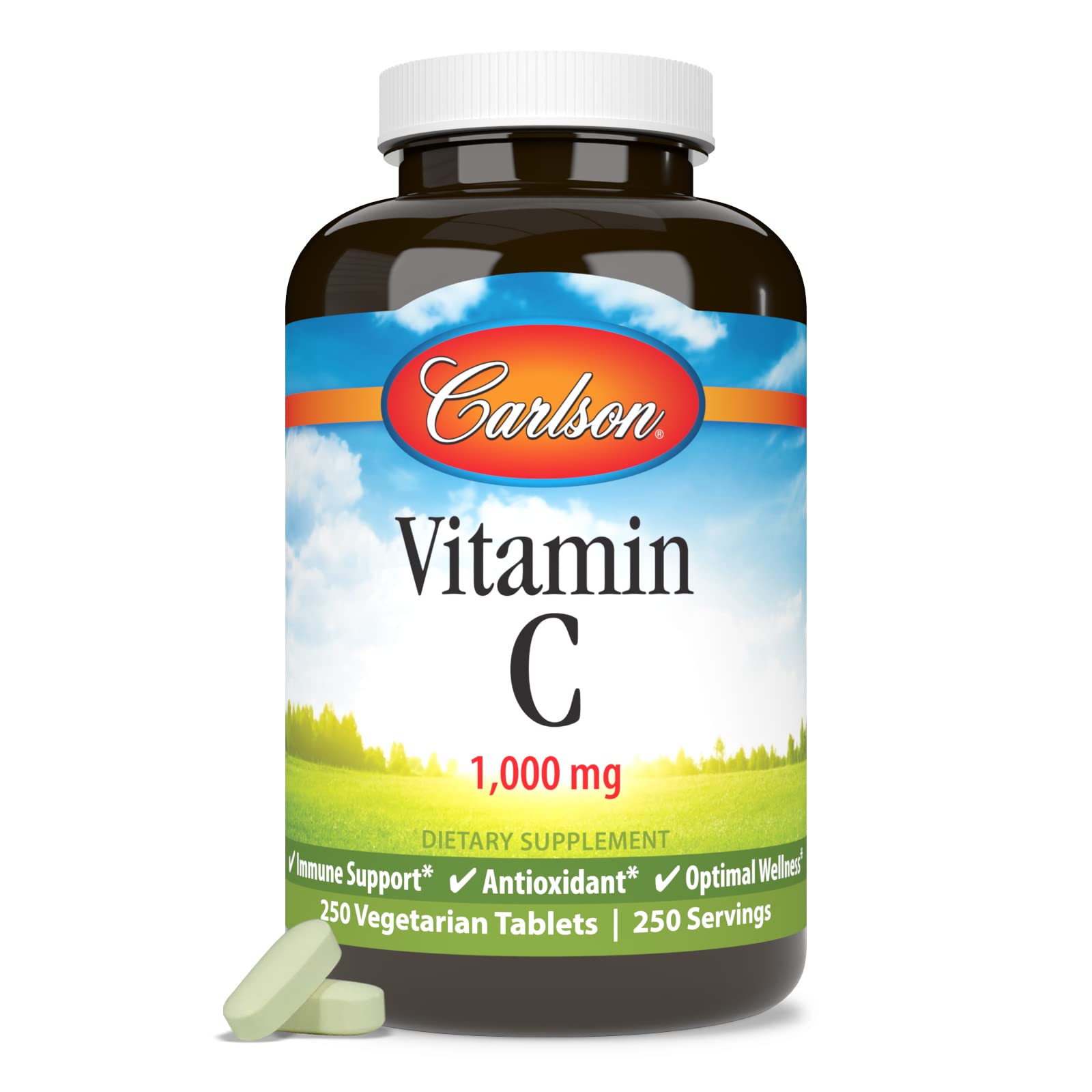 Carlson Vitamin C 1,000 mg – 250 Count | Immune Support