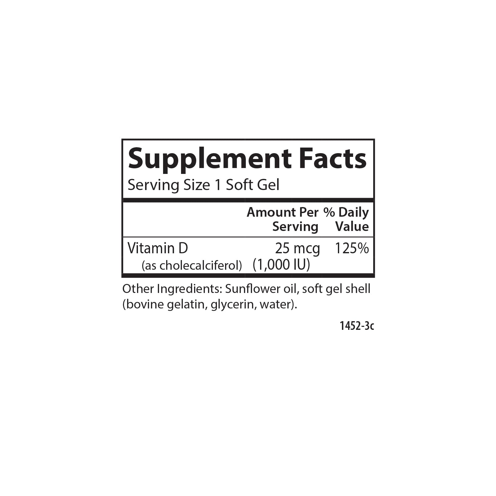 Carlson Vitamin D3 1000 IU Soft Gels – Bone & Muscle Health, 250 Softgels