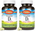 Carlson Vitamin D3 1000 IU Soft Gels – Bone & Muscle Health (2-Pack, 250 Softgels Each)