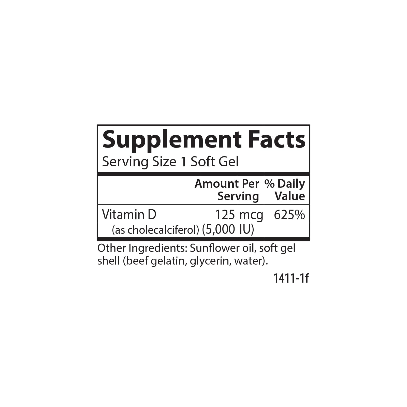 Carlson Vitamin D3 5000 IU Soft Gels – Bone & Muscle Health, 120 Softgels