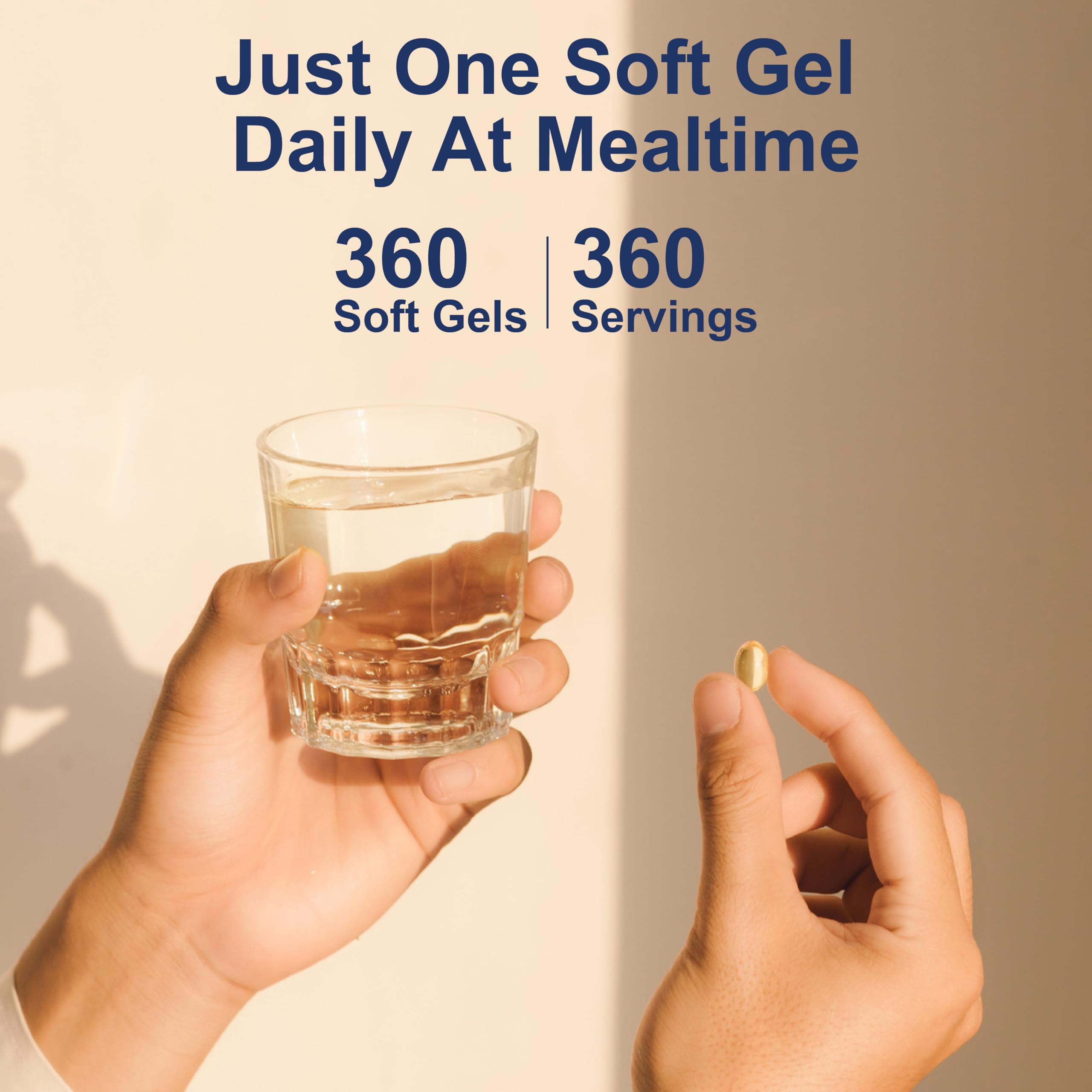 Carlson Vitamin D3 5000 IU Soft Gels – Bone & Muscle Health (360 Softgels)
