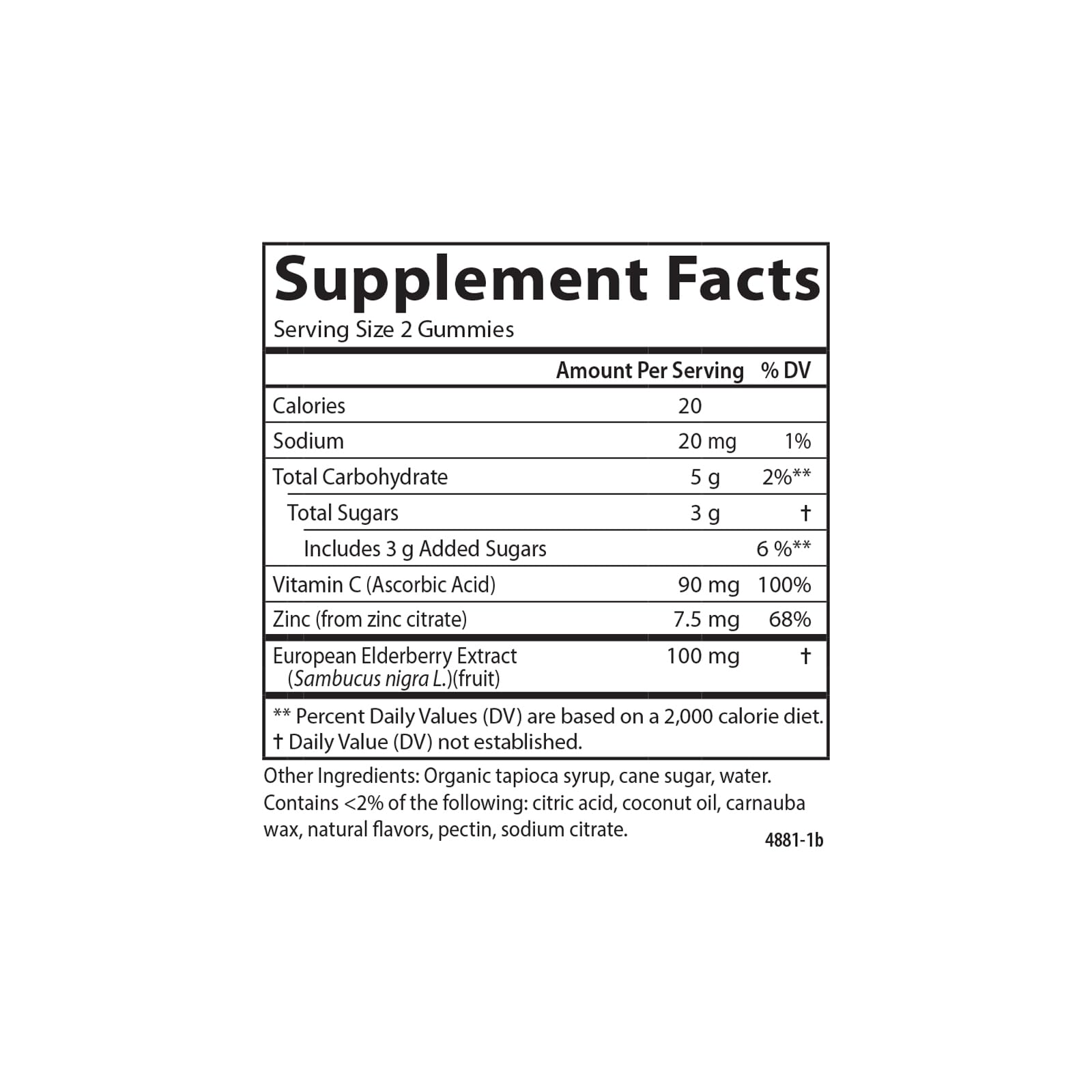 Carlson Black Elderberry Gummies with Vitamin C & Zinc | Immune Support | 120 Gummies