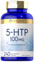 Carlyle 5-HTP 100 mg | 240 Capsules | Non-GMO & Gluten Free | 5-Hydroxytryptophan Supplement
