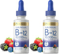 Carlyle Vitamin B12 Sublingual Liquid Drops 10,000 mcg - 2 fl oz | Vegetarian, Non-GMO, Gluten Free (Pack of 2)