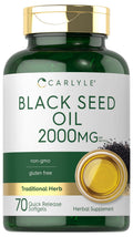 Carlyle Black Seed Oil Softgel Capsules 2000mg | 70 Softgels | Non-GMO & Gluten Free | for Women & Men