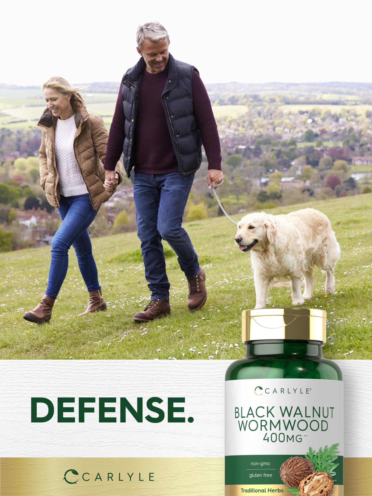 Carlyle Black Walnut Wormwood 120 Capsules | Non-GMO, Gluten Free