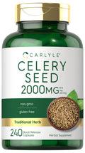 Carlyle Celery Seed Extract Capsules - 2000mg, 240 Count | Non-GMO & Gluten Free