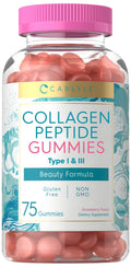 Carlyle Collagen Gummies – Strawberry Beauty Supplement with Type 1 & 3 Hydrolyzed Collagen | Non-GMO & Gluten Free