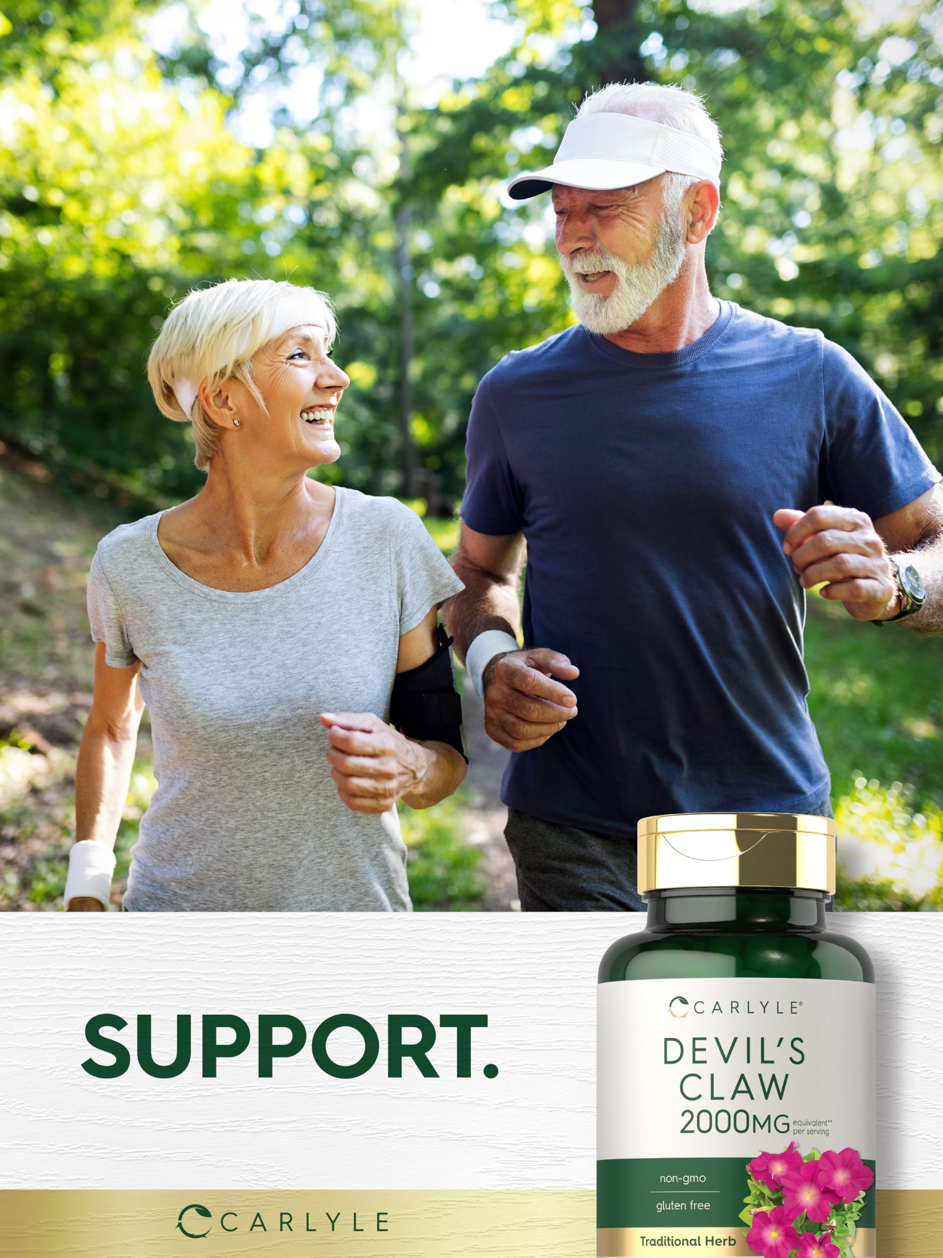 Carlyle Devils Claw 2000 mg | 200 Capsules | Gluten Free & Non-GMO