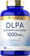 Carlyle DL-Phenylalanine 1000mg – 180 Capsules | Non-GMO & Gluten-Free DLPA Free-Form Supplement