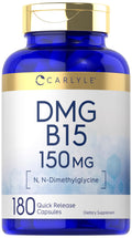 Carlyle DMG Supplement - 150 mg DMG, 180 Capsules | Non-GMO Gluten Free