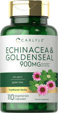 Carlyle Echinacea Goldenseal Capsules – 110 Count, 900mg | Vegetarian, Non-GMO, Gluten Free