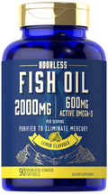 Carlyle Fish Oil 2000mg | Odorless Lemon Softgels | 90 Count | Gluten Free & Non-GMO