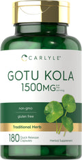 Carlyle Gotu Kola Capsules 1500mg - 180 Count | Non-GMO & Gluten Free
