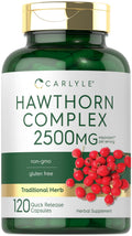 Carlyle Hawthorn Berry Complex 2500mg Capsules – 120 Count | Non-GMO & Gluten Free