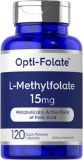 Carlyle L-Methylfolate 15mg - 120 Capsules | Non-GMO, Gluten Free | Opti-Folate
