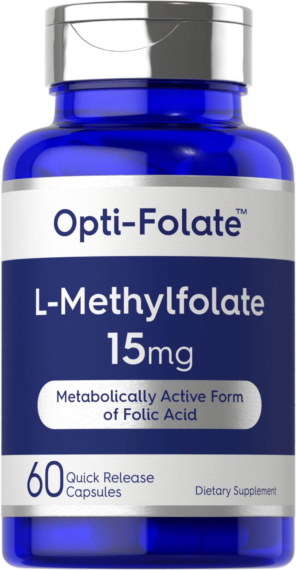 Carlyle L-Methylfolate 15mg | 60 Capsules | 5-MTHF Max Potency | Non-GMO & Gluten Free | Opti-Folate