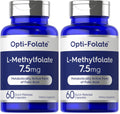 Carlyle L-Methylfolate 7.5 mg | 60 Capsules | Optimized & Activated | Non-GMO, Gluten Free | 5-MTHF Methyl Folate | Opti-Folate (Pack of 2)