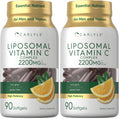 Carlyle Liposomal Vitamin C 2200mg - 90 Softgels | High Potency, Non-GMO & Gluten Free | Pack of 2