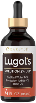 Carlyle Lugols Iodine 2% – 4 fl oz | Potassium Iodide & Iodine Solution Drops