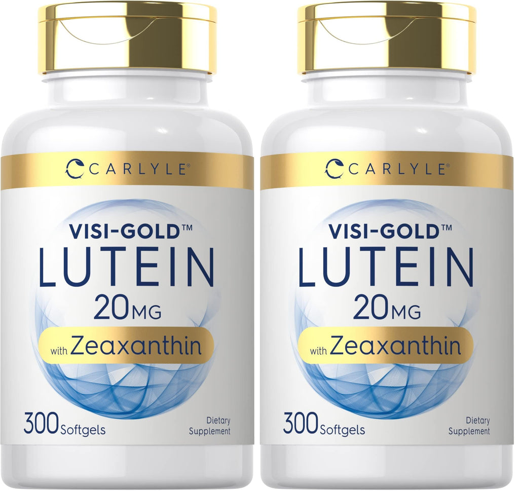 Carlyle Lutein & Zeaxanthin 20mg - 300 Softgels - Eye Health Vitamins - Pack of 2 - Non-GMO, Gluten Free