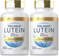 Carlyle Lutein & Zeaxanthin 20mg - 300 Softgels - Eye Health Vitamins - Pack of 2 - Non-GMO, Gluten Free
