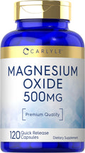 Carlyle Magnesium Oxide 500mg - 120 Capsules | Non-GMO & Gluten Free